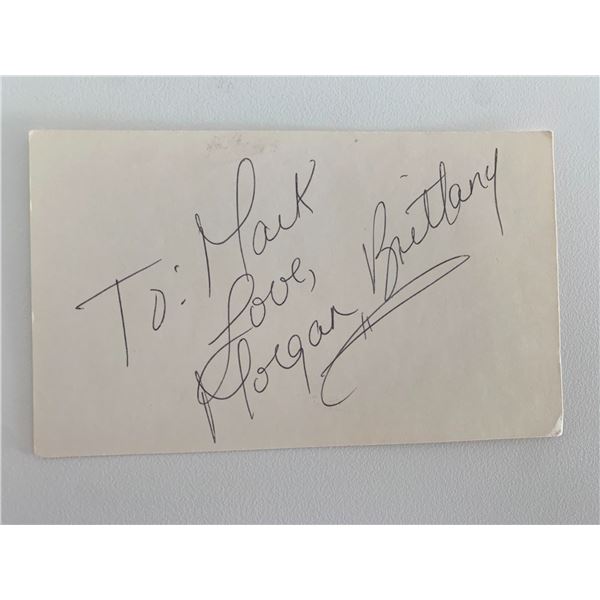 Dallas TV show star Morgan Brittany original signature