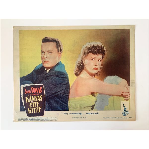 Kansas City Kitty original 1944 vintage lobby card