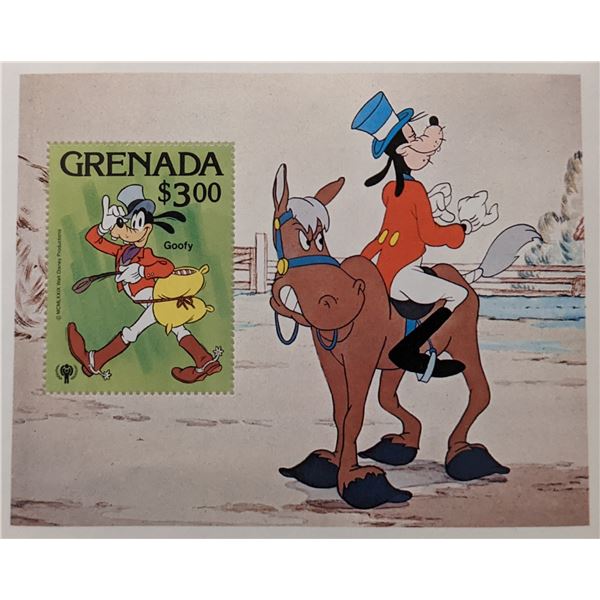 Grenada 1979 Goofy Disney Souvenir Stamp Sheet