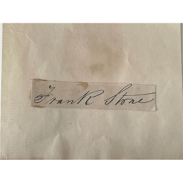 Painter Frank Stone signature cut