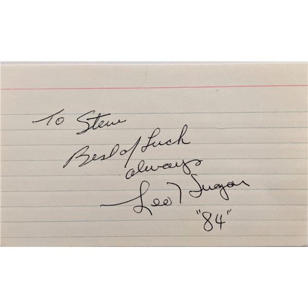 NFL Leo Sugar original signature