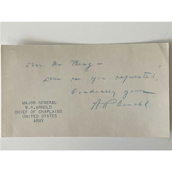 Army General W.R. Arnold signed cover