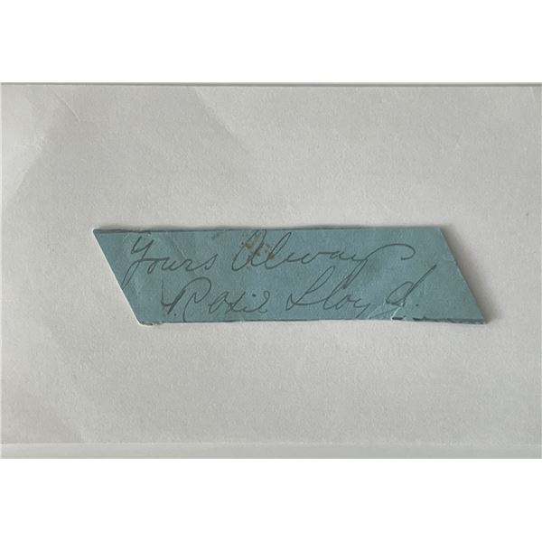 Rosie Lloyd signature cut