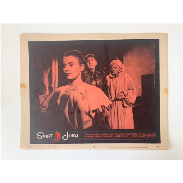 Saint Joan original 1957 vintage lobby card