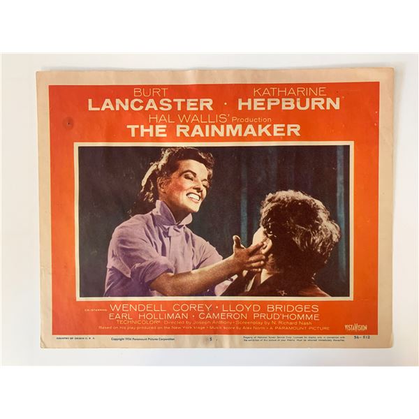 The Rainmaker original 1956 vintage lobby card