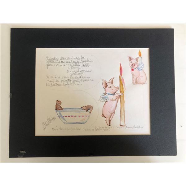 Fenway the Pigasus Original Art - All Heart Designs - 1984