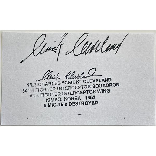USAF Charles Cleveland signature cut