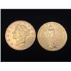 Image 1 : 1904 USA SAINT GAUDENS $20 COIN AND 1927USA SAINT GAUDENS $20 GOLD COIN