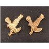 Image 1 : TWO 10K EAGLE PENDANTS ONE SET WITH RUBY (12G)