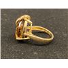 Image 2 : 14K LADIES RING SET WITH SMOKY QUARTZ AND DIAMONDS (7.1G)