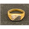 Image 1 : 14K MENS SIGNET RING SET WITH DIAMOND (0.11CT, 4.8G)