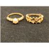 Image 1 : 18K LADIES RING SET WITH DIAMONDS AND 18K LADIES RING SET WITH PEARLS (5.7G TOTAL)