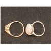 Image 3 : 10K LADIES RING SET WITH SAPPHIRE (1.6G) AND PLATINUM LADIES RING SET WITH OPAL (3.2G)