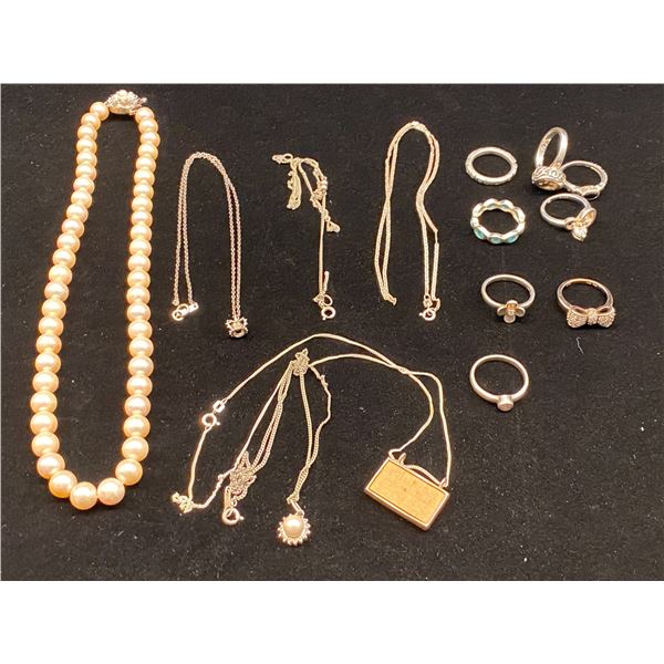 MISC JEWELRY (42.6G SILVER)