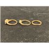 Image 2 : TWO 10K LADIES RINGS SET WITH BLUE STONES & 14K LADIES WEDDING RING (5.2G)