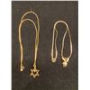 Image 1 : 18K CHAIN (18") WITH 14K STAR OF DAVID PENDANT AND 10K CHAIN (15") WITH 10K PLAYBOY PENDANT (5.9G)