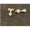 Image 1 : PAIR 18K EARRINGS SET WITH DIAMONDS (0.9G)