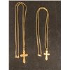 Image 1 : 10K CHAIN (28") WITH 10K CROSS PENDANT SET WITH DIAMOND AND 10K CHAIN (24") WITH 18K CROSS