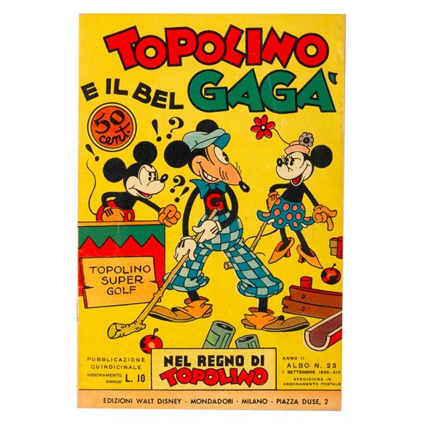 A 1936 Italian Mickey Mouse Comic Book.