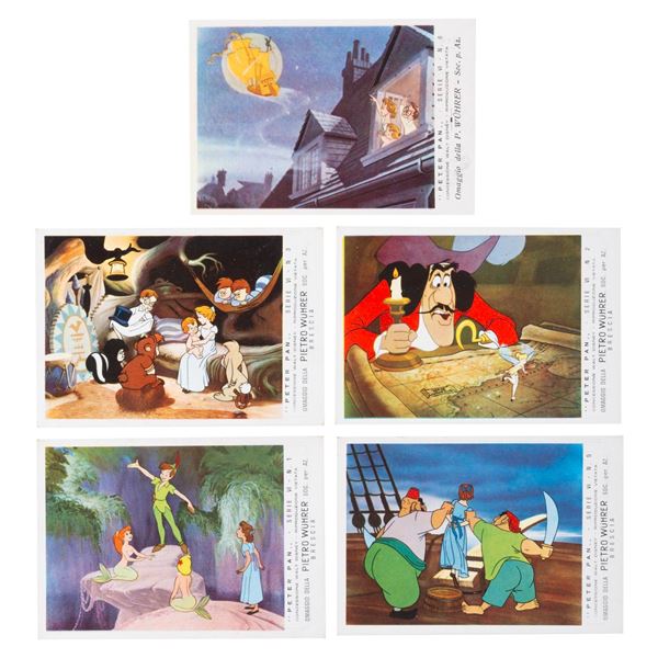 Five Italian “Peter Pan" Trading Cards.