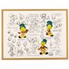 Image 2 : A Jiminy Cricket Model Sheet Framed Pin Set.
