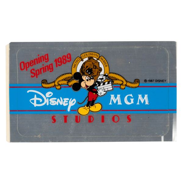 A Disney-MGM Studios Pre-Opening Sticker.