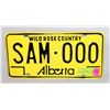 Image 1 : 1970S ALBERTA SAMPLE LICENSE PLATE RARE
