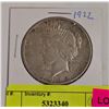Image 1 : 1922 SILVER US PEACE DOLLAR COIN