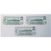 Image 2 : LOT 3 EXCELLENT CANADA $1 BILLS