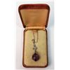Image 1 : ANTIQUE NECKLACE W PURPLE STONE