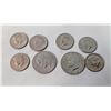 Image 2 : LOT OF 8 US $1 & 50 CENT COINS VINTAGE