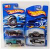 Image 1 : 4 PACK  BLACK HOT WHEELS