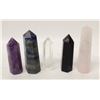 Image 1 : LOT OF 5 AMETHYST & CRYSTAL POINTS