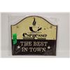 Image 1 : 12X11" ESPRESSO SIGN