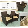 Image 1 : Qty 4 JANUS et Cie Woven Patio Lounge Chairs, Approx. 22.5"W, 34.5"H, 18.5" Seat Depth