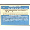 Image 2 : 1982 DONRUSS TERRY FRANCONA ROOKIE CARD