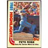 Image 1 : 1982 TOPPS PETE ROSE