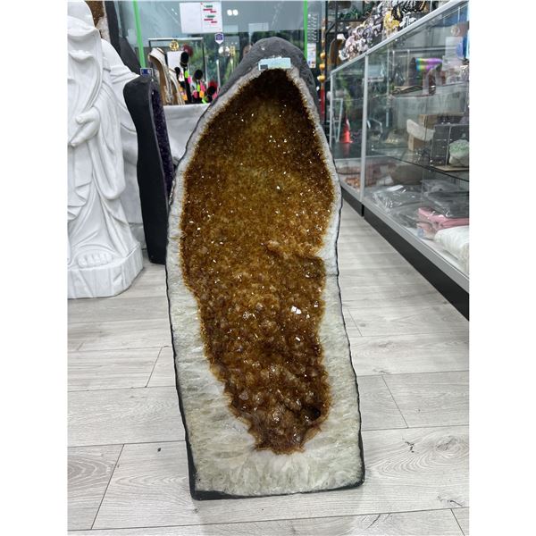 30 x 14 INCH  42 KG CITRINE CATHEDRAL ( HEATED AMETHYST ) HIGH GRADE BRAZIL