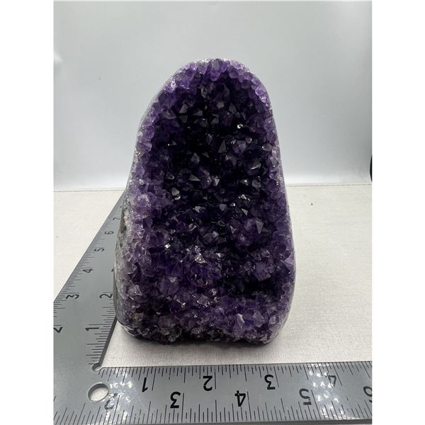 5 X 3.5 INCH  AMETHYST CRYSTAL GEODE