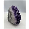 Image 2 : 4.5 X3.6 INCH POLISHED AMETHYST GEODE WITH AGATE FORMATION ON SIDES