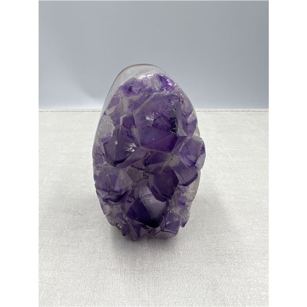 2.8 X 1.7 INCH POLISHED AMETHYST GEODE WITH INCLUSIONS