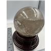 Image 6 : 95.0 MM SMOKY QUARTZ SPHERE WITH INCULSION  HIGH GRADE