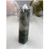 Image 3 : 3.5 INCH MOSS AGATE WITH DRUZY TOWER