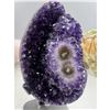 Image 7 : 7.5 X 3 INCH  HIGH GRADE URUGYAN UNIQUE AMETHYST CLUSTER ON METAL STAND