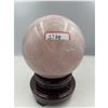 Image 5 : 16 1/2 INCH CIRCUMFERENCE  ROSE QUARTZ SPHERE FROM BRAZIL
