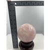 Image 7 : 16 1/2 INCH CIRCUMFERENCE  ROSE QUARTZ SPHERE FROM BRAZIL
