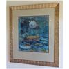 Image 1 : Reef Layers Mixed Media Artwork by A. Trayser 2005, Framed & Matted 25" x 29"