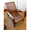 Image 1 : Wooden Lounge Armchair w/ Slatted Seat & Back 20" x 27" x 24"H