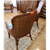 Image 8 : Qty 2 Wooden Chairs w/ Woven Backs & Upholstered Seats 24" x 19" x 38"H