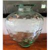 Image 1 : Vintage Green Texture Glass Bottle Vase 6.5"H (at opening) x 15"H